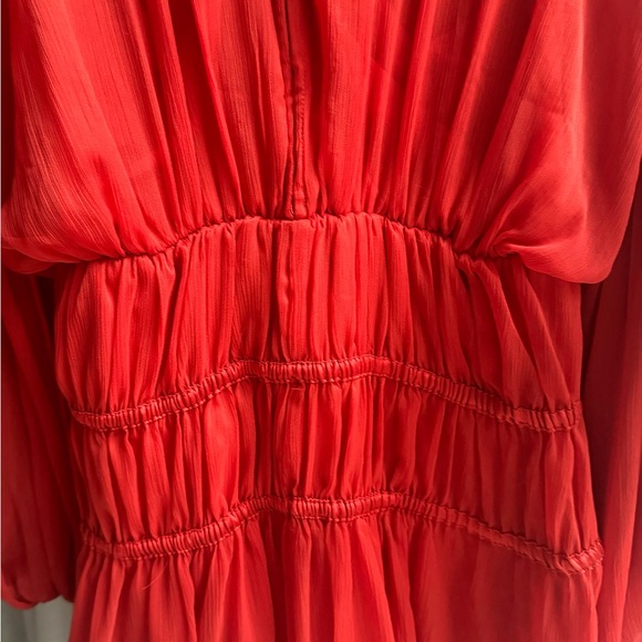 ASOS tie neck Red mini dress size 4 - Picture 6 of 8